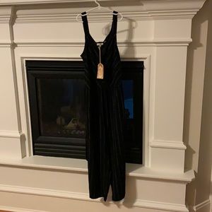 Belted black tank jumpsuit by Fat Face